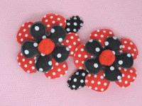 haarspeldje zwart/rood